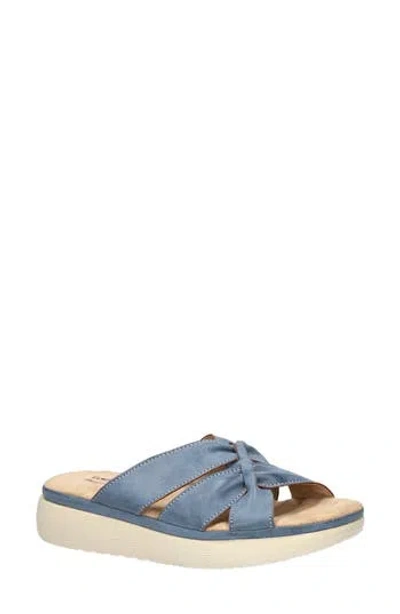 Easy Street Womens Mickey Slide Sandals In Blue