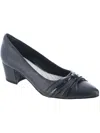 Easy Street Millie Womens Block Heel Pointed Toe Pumps In Blue