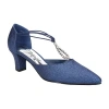 Easy Street Moonlight Womens Pointed Stiletto Heel Pumps In Blue