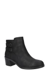 Easy Street Murphy Womens Faux Leather Block Heel Ankle Boots In Black Matte