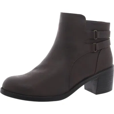 Easy Street Murphy Womens Padded Insole Faux Leather Ankle Boots In Multi