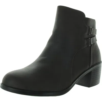 Easy Street Murphy Womens Zipper Faux Leather Booties In Multi