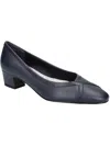 EASY STREET MYRTLE WOMENS FAUX LEATHER ALMOND TOE PUMPS