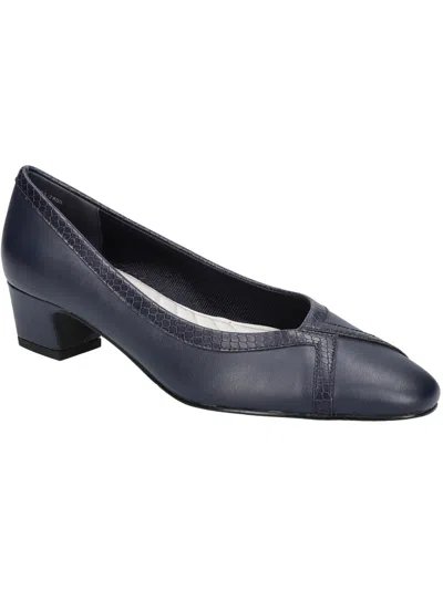 Easy Street Myrtle Womens Faux Leather Almond Toe Pumps In Multi
