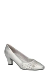 Easy Street Neva Cap Toe Pump In Silver