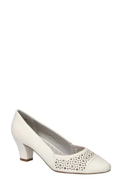 Easy Street Neva Cap Toe Pump In White
