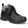 Easy Street Women's Nico Lace Up Detail Side Zip Booties In Black