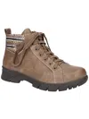 Easy Street Women's Nico Lace Up Detail Side Zip Booties In Brown