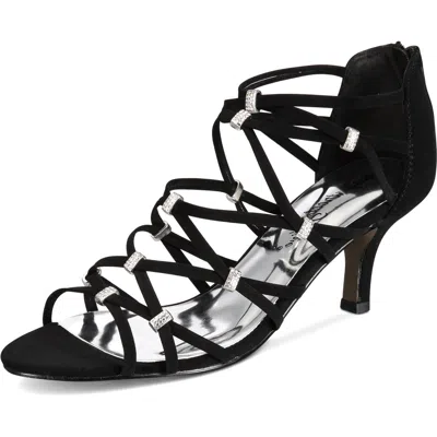 Easy Street Nightingale Womens Zipper Faux Suede Evening Sandals In Multi