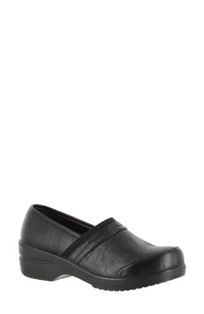 Easy Street Origin Embossed Comfort Slip-on Clog In Black Lamy/black