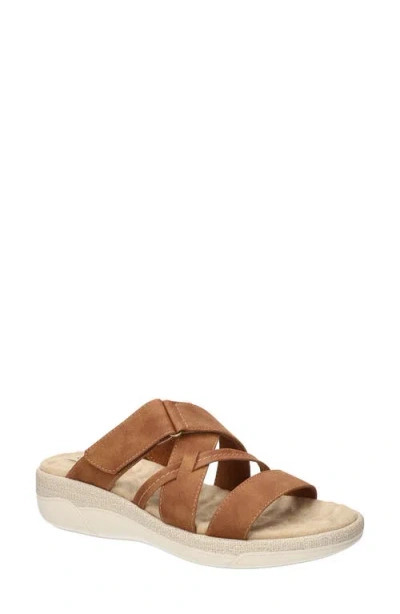 Easy Street Paola Wedge Sandal In Tan