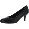Easy Street Passion Womens Faux Leather Comfort Dress Heels In Black