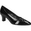 Easy Street Pat Pointed Toe Pump In Black Patent