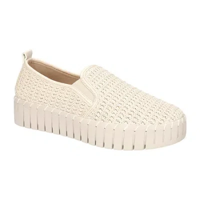 Easy Street Peppy Womens Round Closed Toe Slip-on Shoe In White