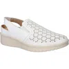 Easy Street Petal Laser Cut Slingback Sneaker In White