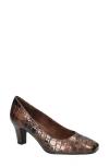 Easy Street Women's Poet Square Toe Pumps In Brown