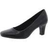 Easy Street Poet Womens Padded Insole Faux Leather Pumps In Black