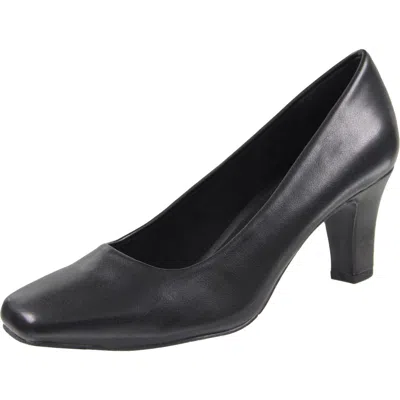 Easy Street Poet Womens Solid Man Made Pumps In Black