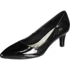Easy Street Pointe Womens Faux Leather Pointed Toe Dress Heels