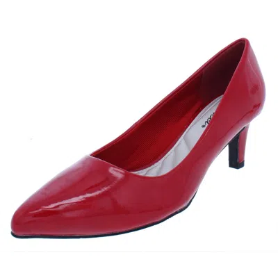 Easy Street Pointe Womens Padded Insole Almond Toe Dress Pumps In Multi