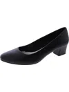 EASY STREET PRIM WOMENS FAUX LEATHER ALMOND TOE BLOCK HEELS