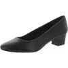 Easy Street Prim Womens Faux Leather Slip On Dress Heels In Black