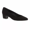 Easy Street Prim Womens Round Block Heel Pumps In Black