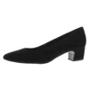 Easy Street Prim Womens Faux Suede Slip On Kitten Heels In Black