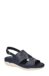 Easy Street Primrose Slingback Sandal In Navy