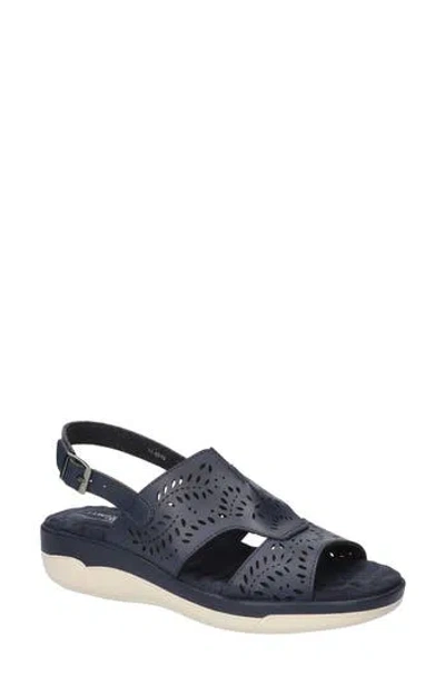 Easy Street Primrose Slingback Sandal In Navy