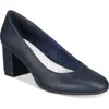 Easy Street Proper Womens Faux Leather Slip On Pumps In Blue