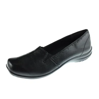 Easy Street Purpose Womens Faux Leather Square Toe Loafers In Black
