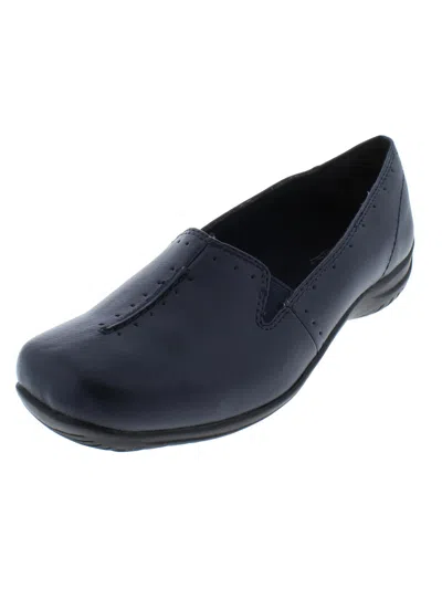 EASY STREET PURPOSE WOMENS FAUX LEATHER SQUARE TOE LOAFERS