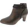 Easy Street Rai Bootie Womens Slip On Zip Up Booties In Silver