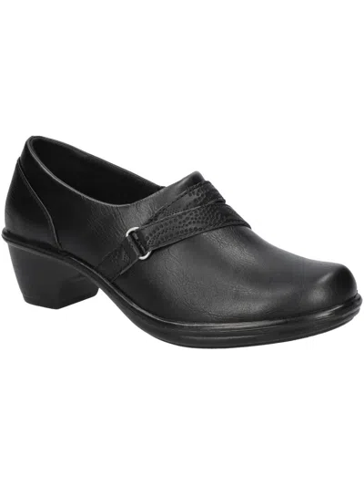 Easy Street Rasia Womens Faux Leather Clogs In Navy