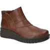 Easy Street Rayleen Wedge Bootie In Brown