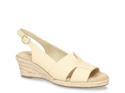 Easy Street Resort Espadrille Wedge Sandal In Neutral