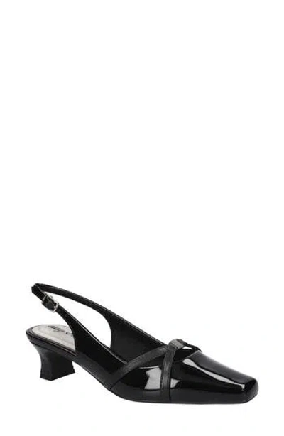 Easy Street Ridley Womens Square Closed Toe Sculptural Heel Pumps In Black