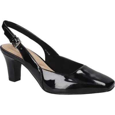 Easy Street Ritsa Slingback Pump In Black Patent