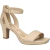 Easy Street Women's Ro Square Toe Heeled Sandals In Natural