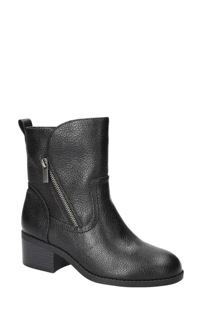 Easy Street Rocky Faux Leather Ankle Boot In Black