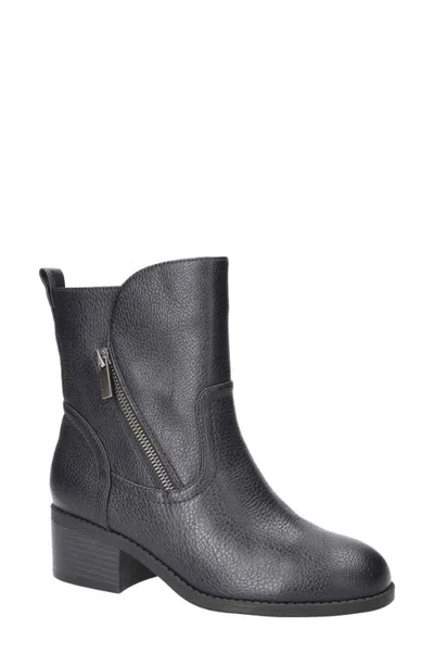 Easy Street Rocky Faux Leather Ankle Boot In Black