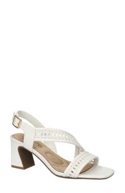 Easy Street Rowan Half D'orsay Sandal In White