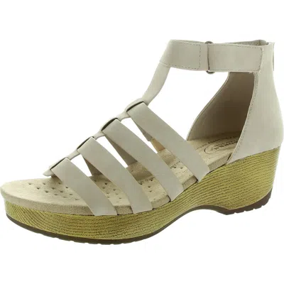 Easy Street Runa Womens Strappy Man Made Strappy Sandals In Beige