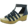Easy Street Runa Womens Strappy Man Made Strappy Sandals In Blue