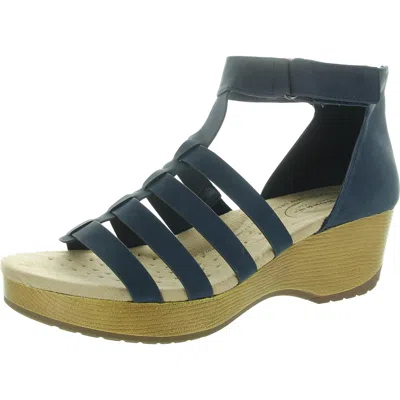 Easy Street Runa Womens Strappy Man Made Strappy Sandals In Blue