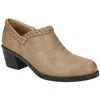 Easy Street Ry Womens Faux Leather Zipper Clogs In Brown