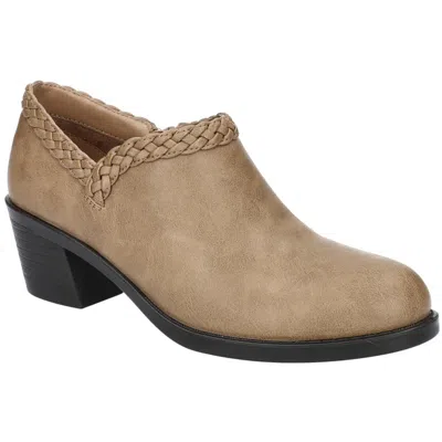 Easy Street Ry Womens Faux Leather Zipper Clogs In Brown