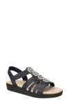 Easy Street Samira Embellished Sandal In Navy