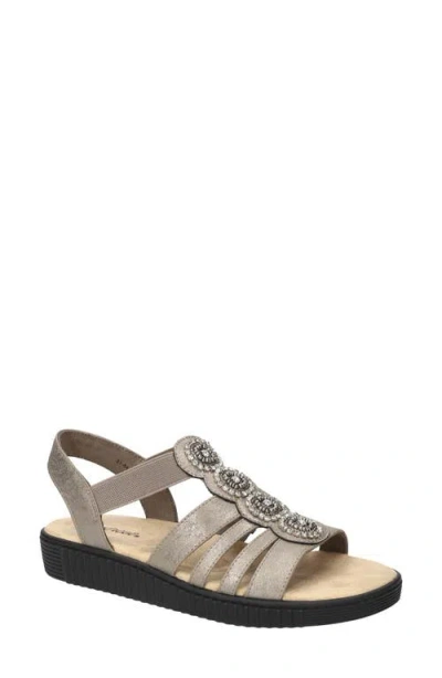 Easy Street Samira Embellished Sandal In Pewter